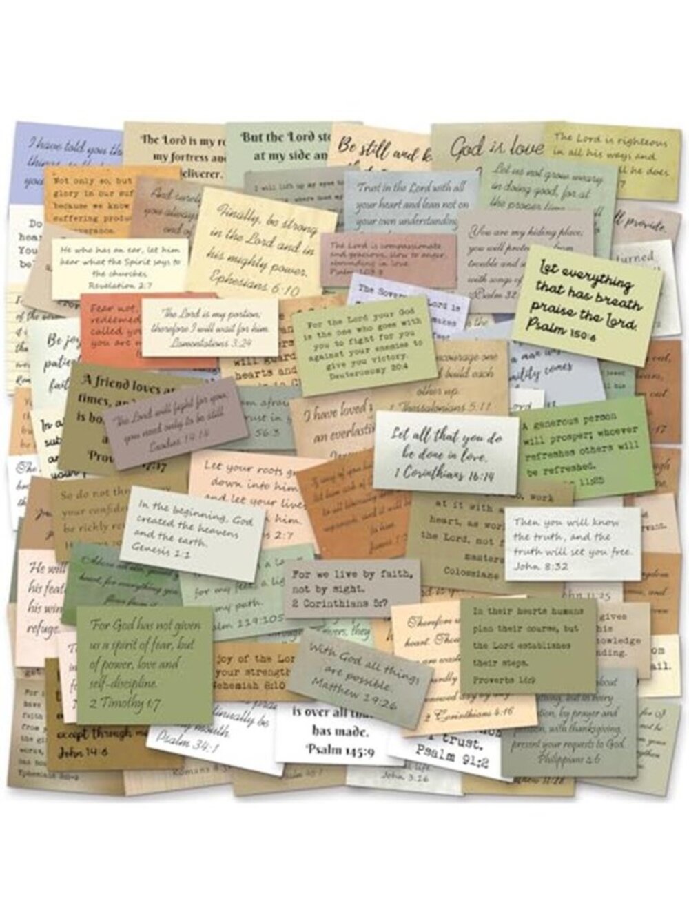 Bible Verse Stickers, Vintage Christian Quotes (120 PCS Unique (Mix 1))